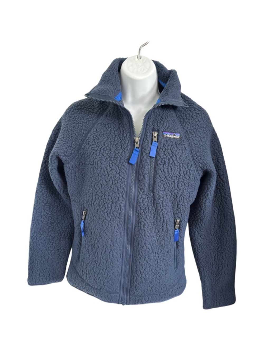 Patagonia Women’s Retro Pike Fleece Jacket Navy Blue Size XXS